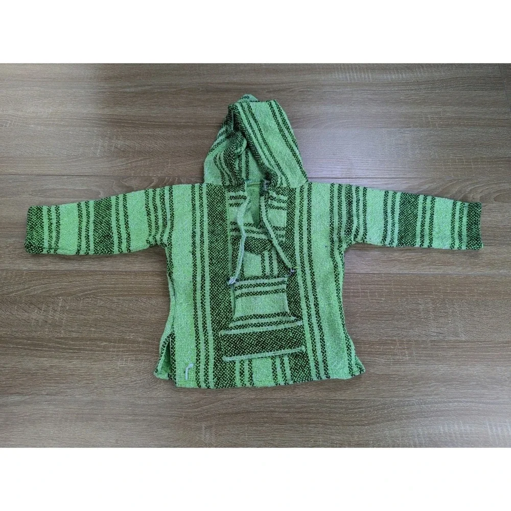 Mexican Baja Surfer Hoodie Children Green size 2-3 toddler